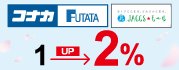 【街でためる】コナカ還元率アップ中