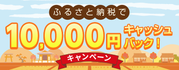 ふるさと納税で10,000円キャッシュバック!キャンペーン