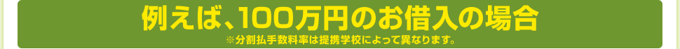 例えば、100万円のお借入の場合