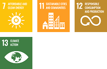 7 Affordable and Clean Energy 11 Sustainable Cities and Communities 12 Responsible Consumption and Production 13 Climate Action