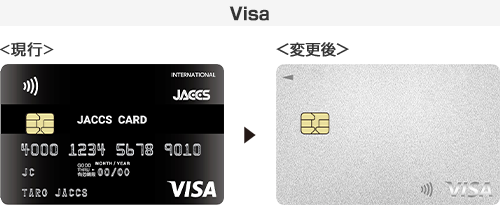 変更前後のVisaカード券面