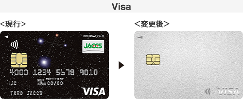 変更前後のVisaカード券面