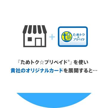『ためトク☆プリペイド®』を使い貴社のオリジナルカードを展開すると…
